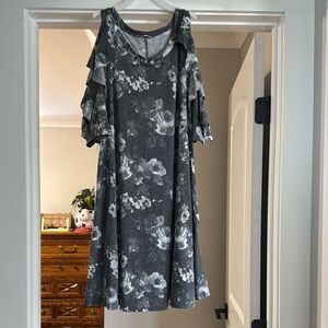 Floral Gray Women's Dress
